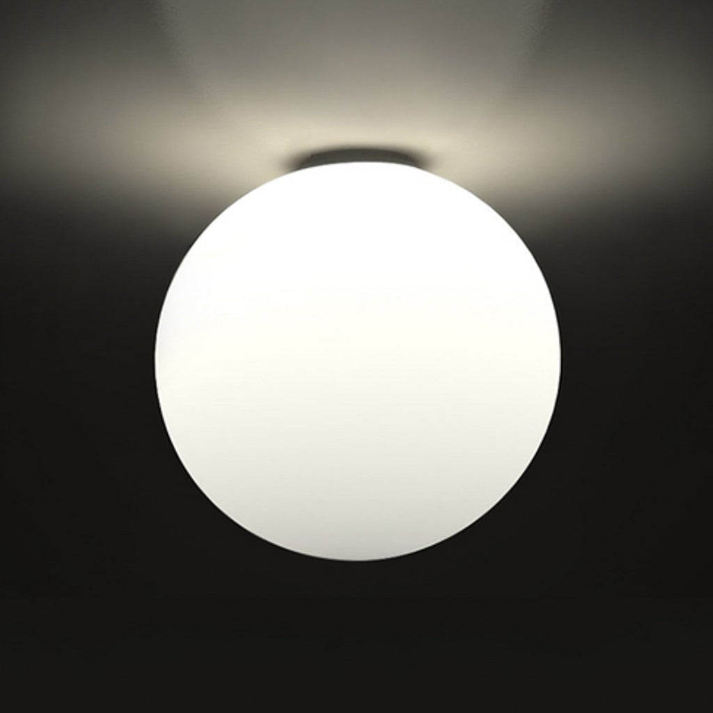 Artemide Dioscuri ceiling light, white, 13 3/4 in, glass, E26