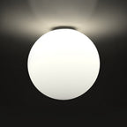 Artemide Dioscuri ceiling light, white, 13 3/4 in, glass, E26
