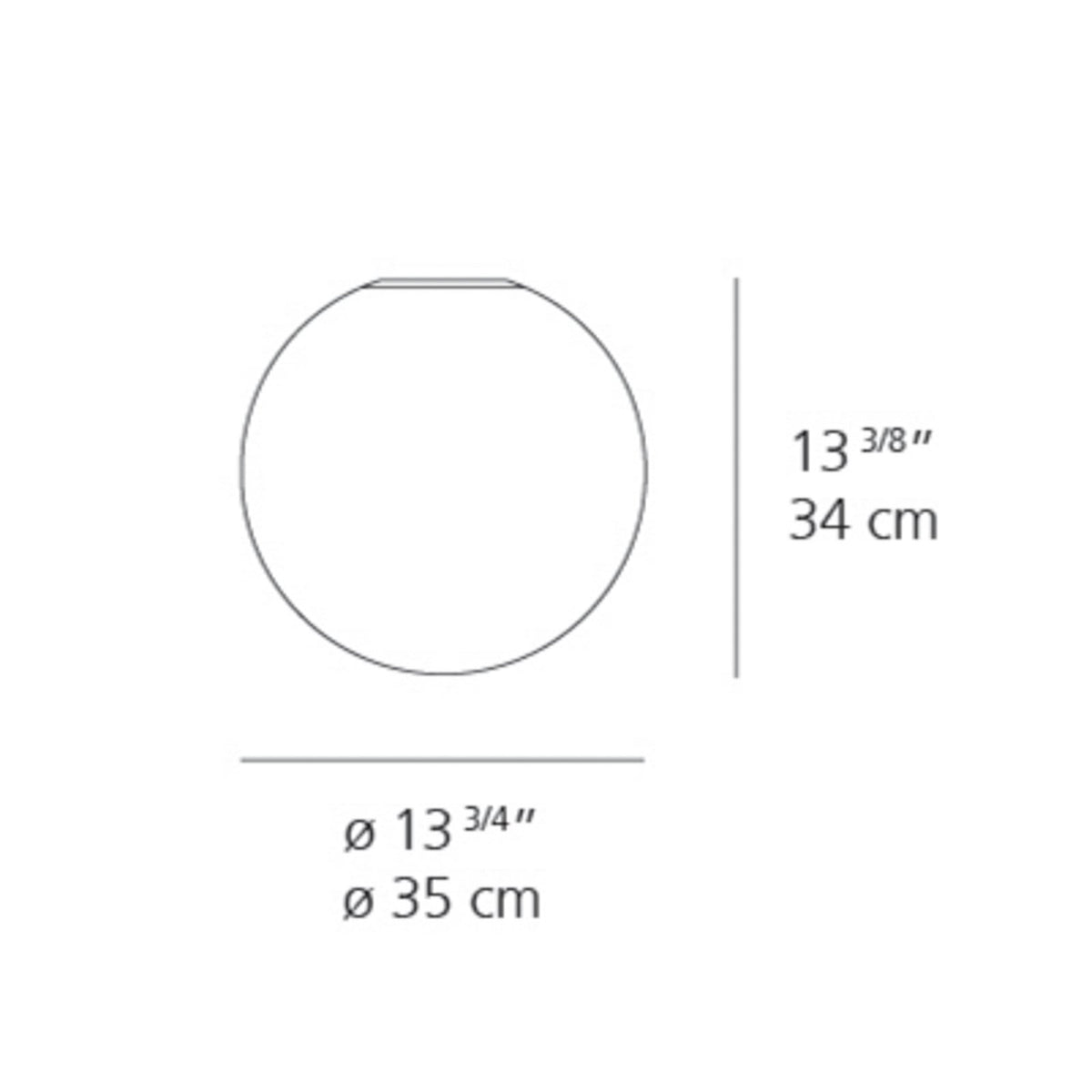 Artemide Dioscuri ceiling light, white, 13 3/4 in, glass, E26