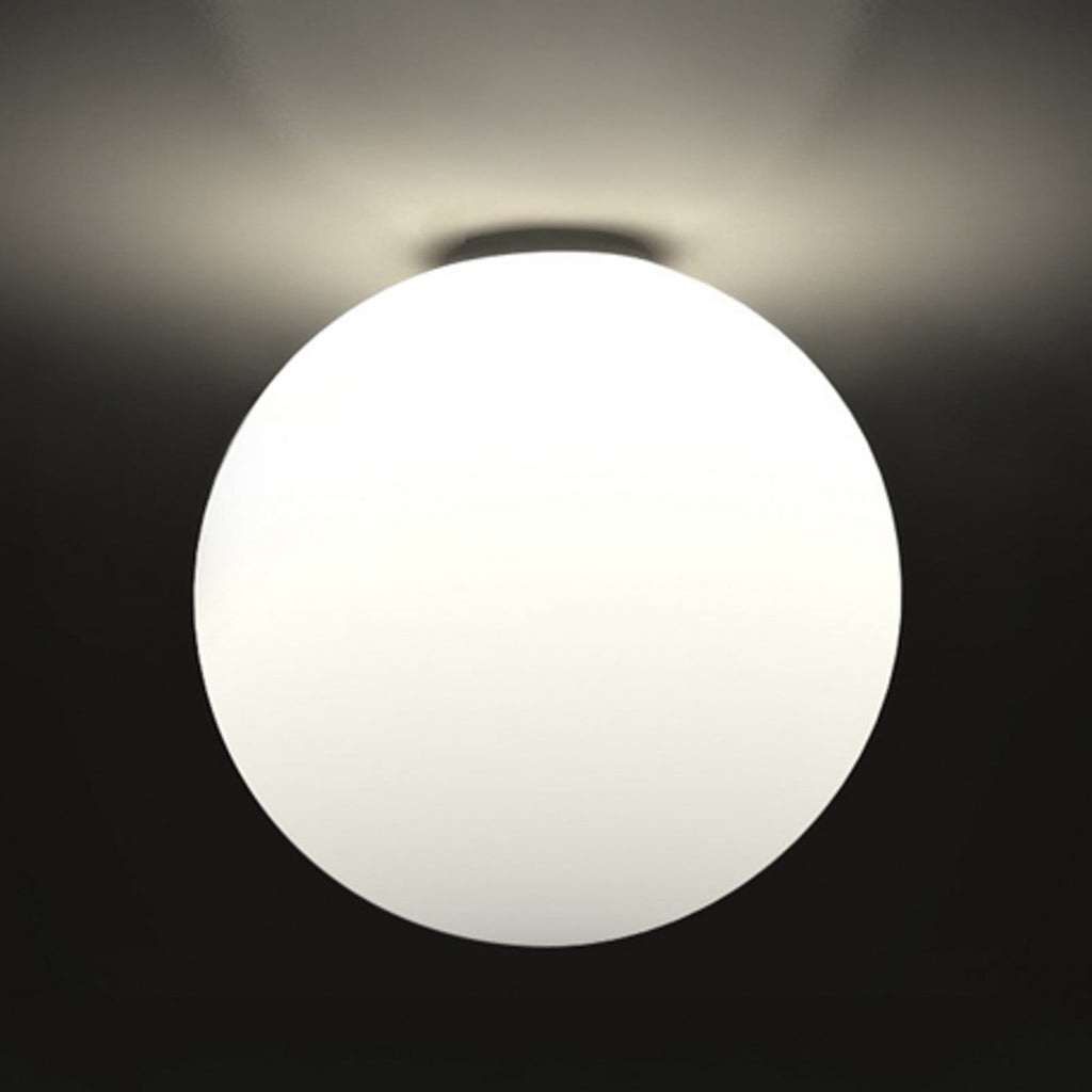 Artemide Dioscuri ceiling light, white, 16 1/2 in, glass, E26