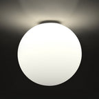 Artemide Dioscuri ceiling light, white, 16 1/2 in, glass, E26