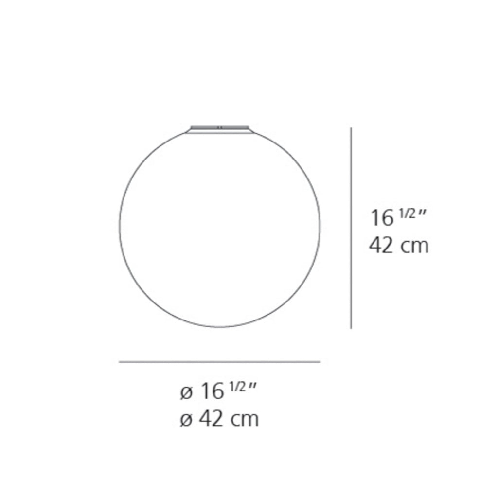 Artemide Dioscuri ceiling light, white, 16 1/2 in, glass, E26
