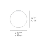 Artemide Dioscuri ceiling light, white, 16 1/2 in, glass, E26