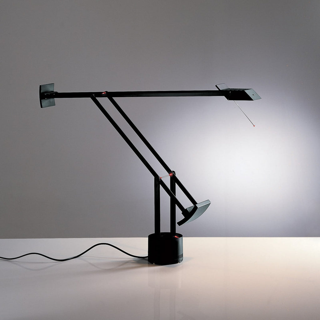 Artemide Tizio LED table lamp, black, 46 7/8 in, with dimmer