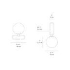Artemide NH1217 table lamp, brass/opal glass, Ø 5 in, E12