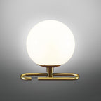 Artemide NH1217 table lamp, brass/opal glass, Ø 5 in, E12