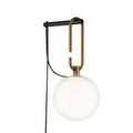 Artemide NH wall light, brass/opal glass, Ø 5 1/2 in, E12