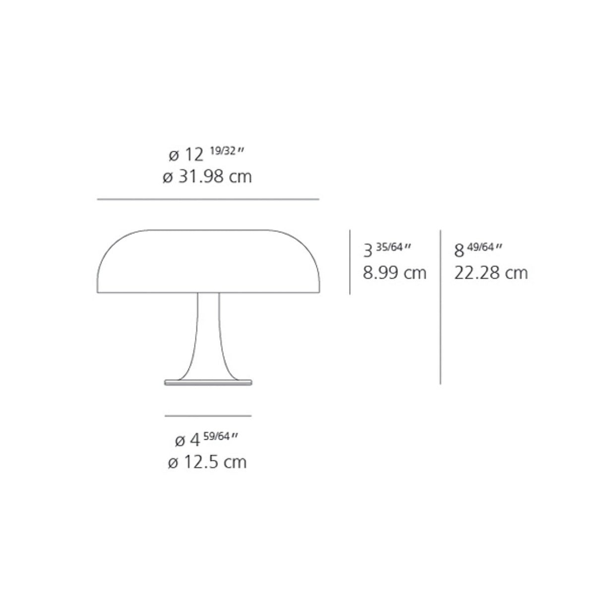 Artemide Nessino table lamp, green, 8 49/64, plastic, E12