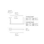 Artemide Alphabet Of Light 47 1/4 in white dimmable LED hanging light