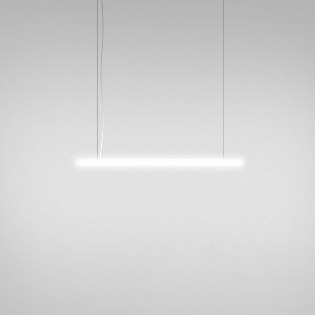 Artemide Alphabet Of Light 47 1/4 in white dimmable LED hanging light