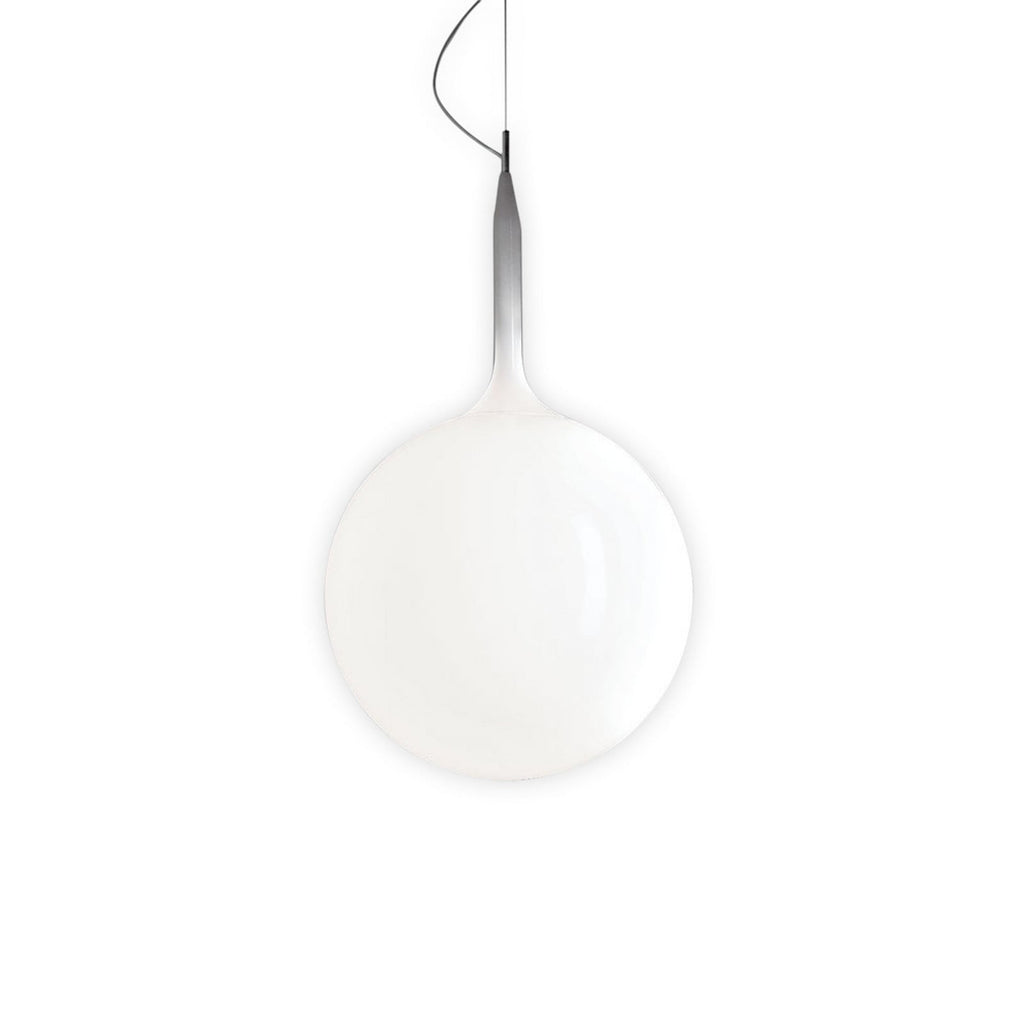Artemide Castore pendant light, white, Ø 5 1/2 in, glass, E12