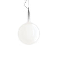 Artemide Castore pendant light, white, Ø 5 1/2 in, glass, E12