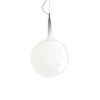 Artemide Castore pendant light, white, Ø 5 1/2 in, glass, E12