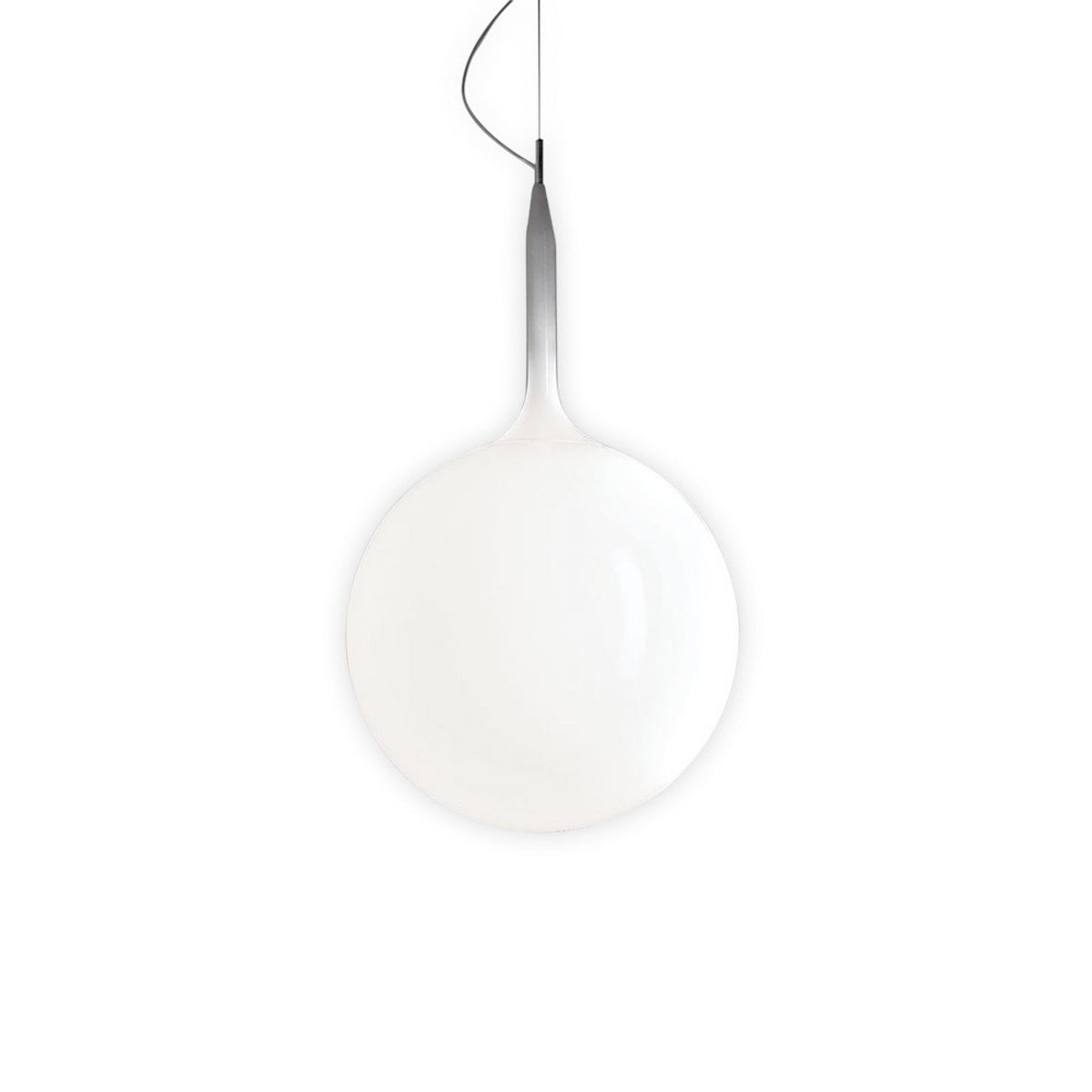 Artemide Castore pendant light, white, Ø 5 1/2 in, glass, E12