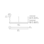 Artemide Alphabet Of Light 70 7/8 in white LED hanging light, dimmable