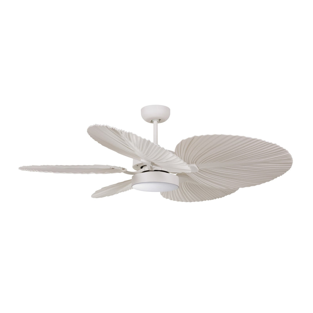 Bali ceiling fan with light, white, Ø 51.96 in, DC, quiet