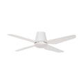 Aria Hugger ceiling fan with light, white, 51.96 in, quiet