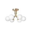 Nuura Apiales 6 ceiling light, brushed brass/opal, Ø 19.6 in