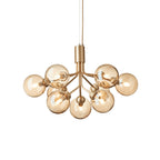 Nuura Apiales 9 pendant light, brushed brass/gold, Ø 23.4 in