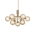 Nuura Apiales 9 hanging light, brushed brass/optic gold, Ø 23.4in