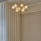 Nuura Apiales 9 hanging light, brushed brass/optic gold, Ø 23.4in
