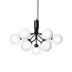 Nuura Apiales 9 pendant light, satin black/opal, Ø 23.4 in
