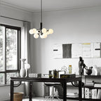 Nuura Apiales 9 pendant light, satin black/opal, Ø 23.4 in