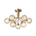 Nuura Apiales 9 ceiling lamp, brushed brass/optic gold, Ø23.4in