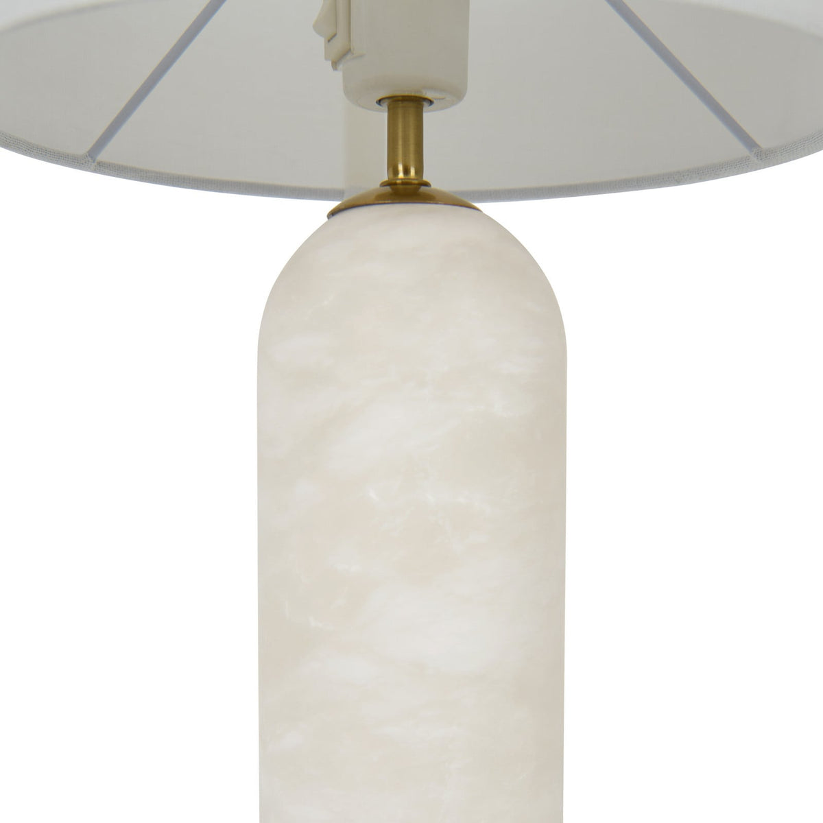 FIRMA table lamp, white, fabric/marble, height 16.5 in, E26/G9