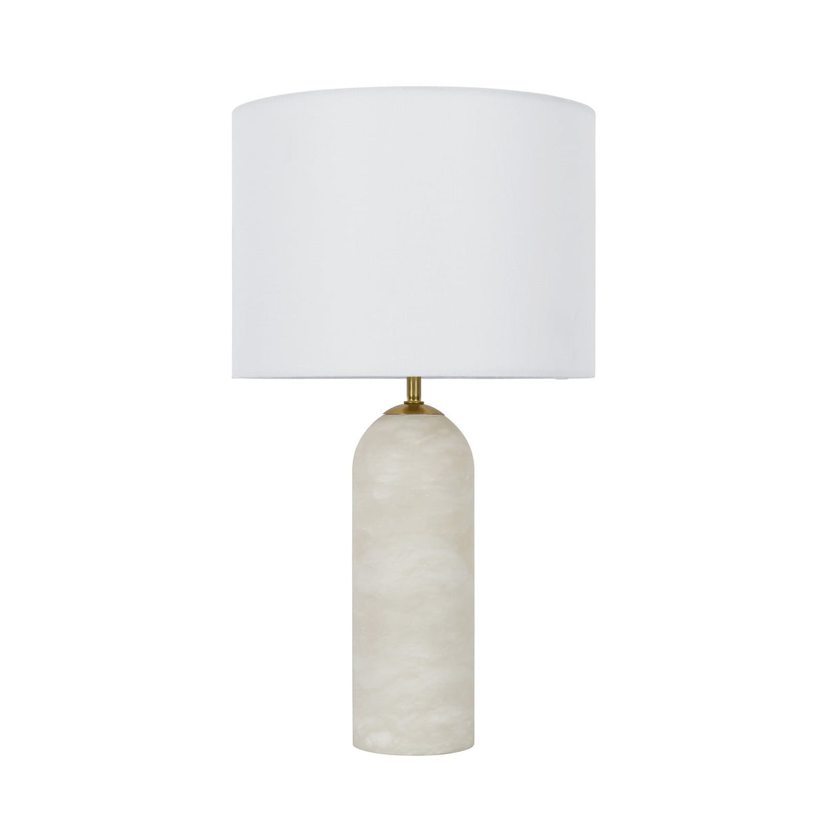 FIRMA table lamp, white, fabric/marble, height 16.5 in, E26/G9