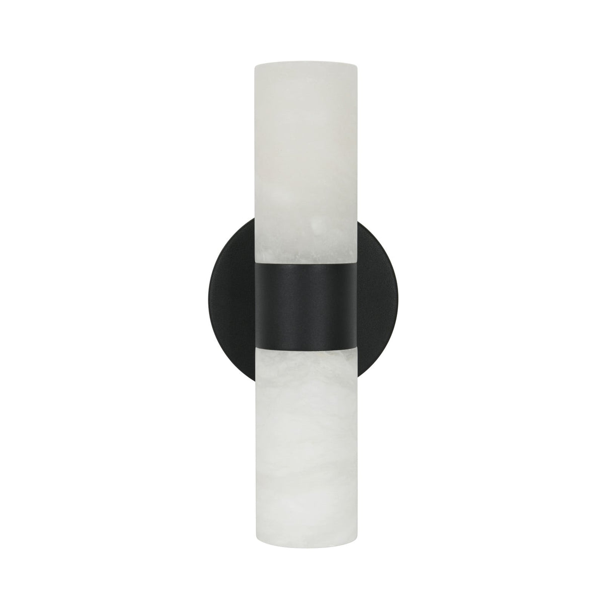 Luella wall light, black and white, height 11.2 in, marble, G9