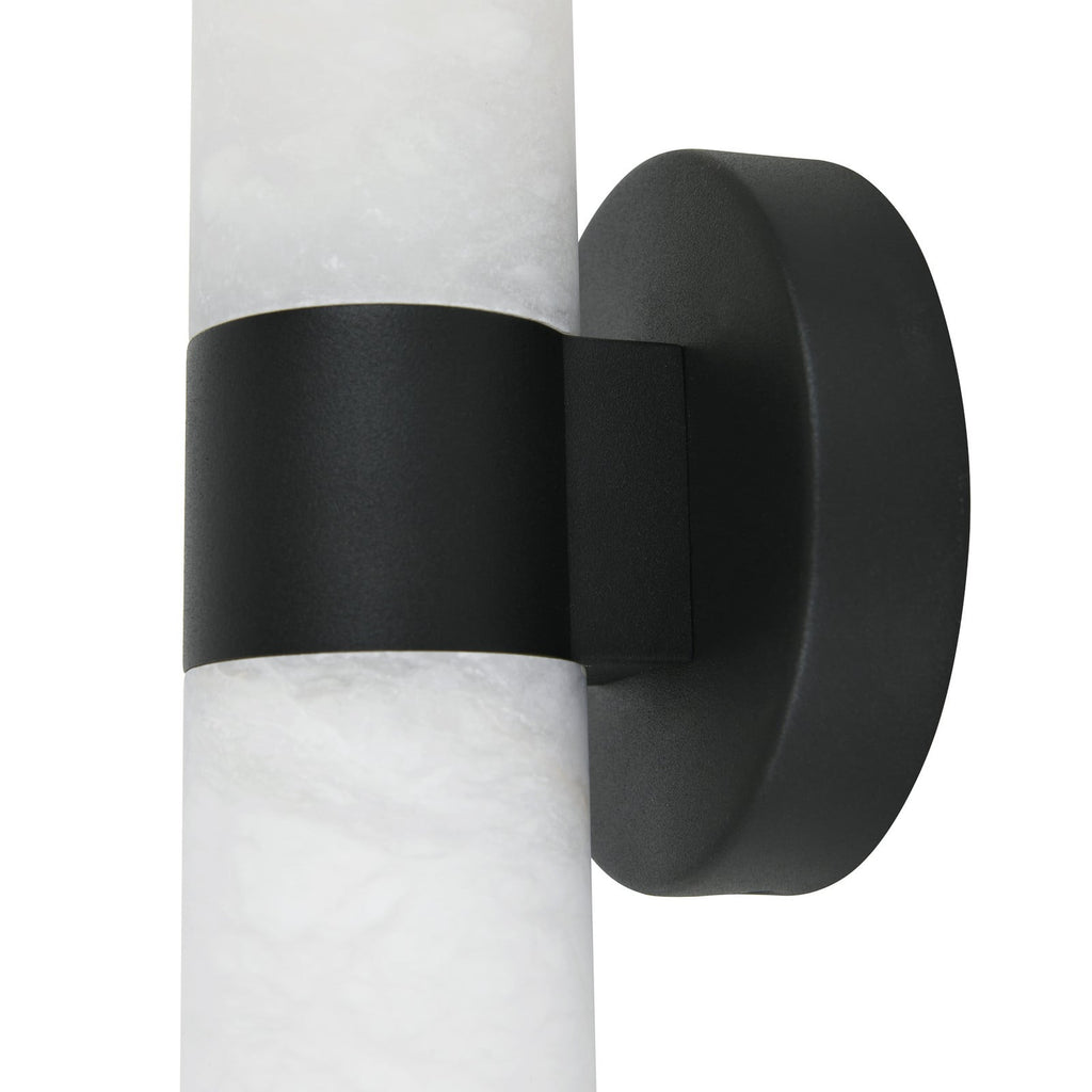 Luella wall light, black and white, height 11.2 in, marble, G9