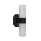 Luella wall light, black and white, height 11.2 in, marble, G9