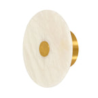 OSTEN LED wall lamp, white/brass, Jade, Ø 9.8 in, CCT, dimmable