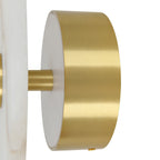 OSTEN LED wall lamp, white/brass, Jade, Ø 9.8 in, CCT, dimmable