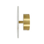 OSTEN LED wall lamp, white/brass, Jade, Ø 9.8 in, CCT, dimmable