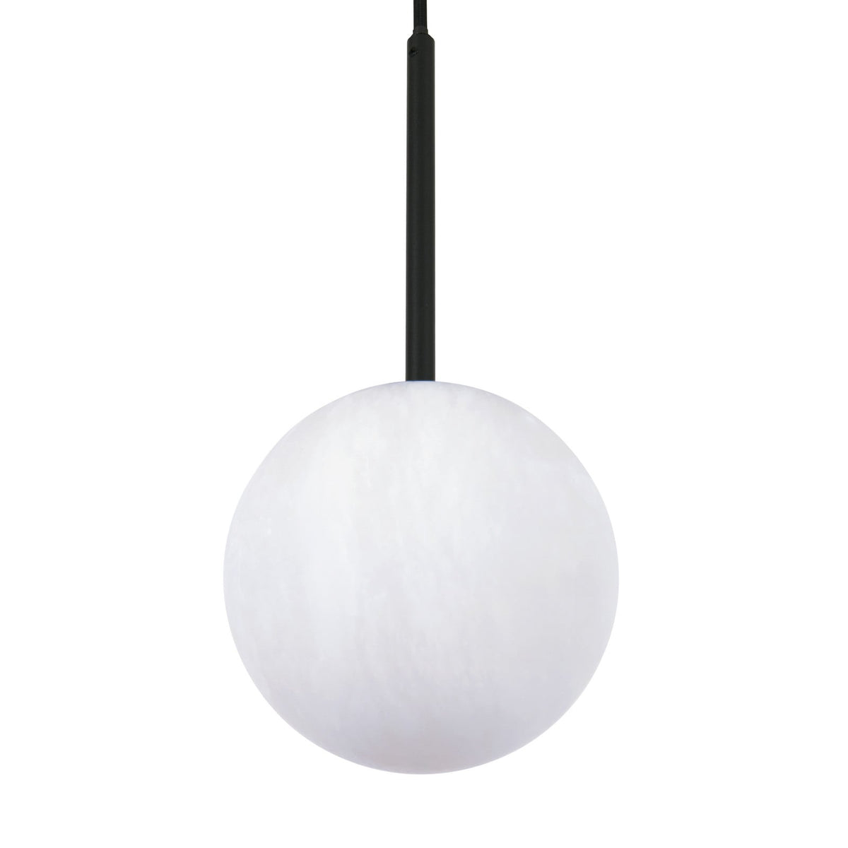 Lucente pendant light, white/black, Ø 6.3 in, marble, G9