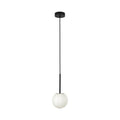 Lucente pendant light, white/black, Ø 6.3 in, marble, G9