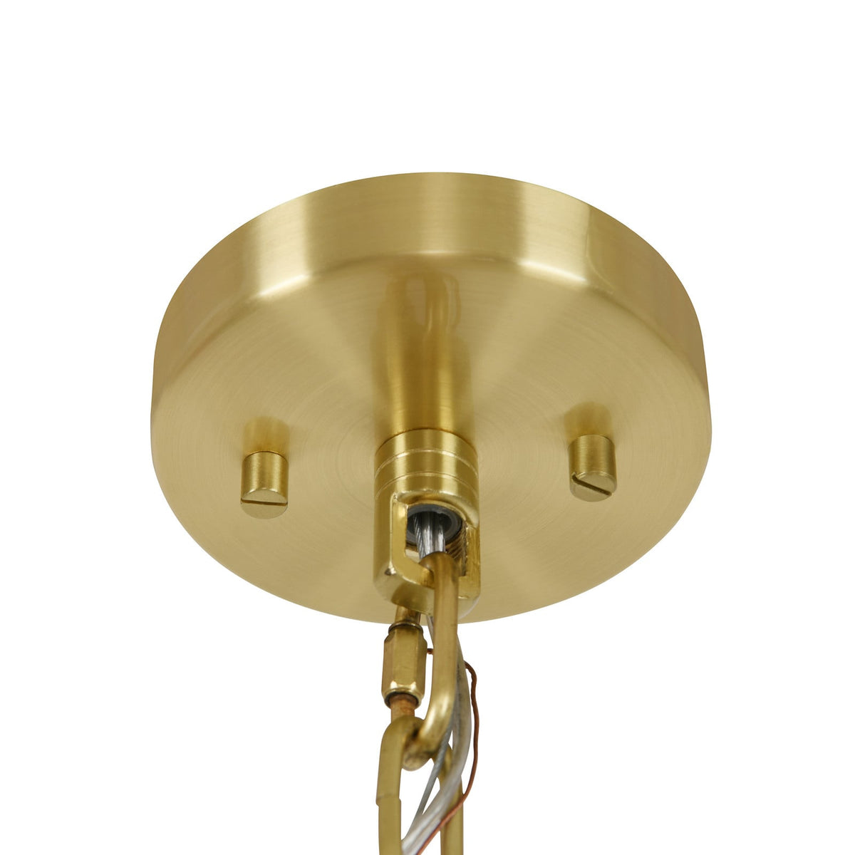Elora pendant light, brass/white, Jade, Ø 23.2 in, E12