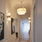 Elora pendant light, brass/white, Jade, Ø 23.2 in, E12