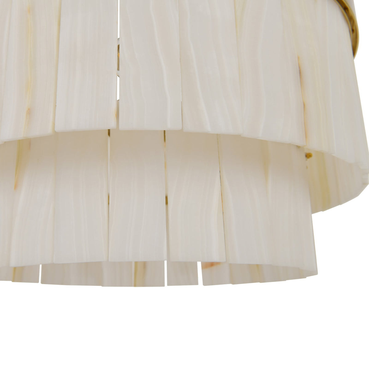 Elora pendant light, brass/white, Jade, Ø 23.2 in, E12