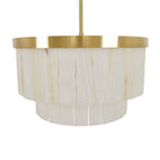 Elora pendant light, brass/white, Jade, Ø 23.2 in, E12