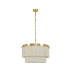 Elora pendant light, brass/white, Jade, Ø 23.2 in, E12