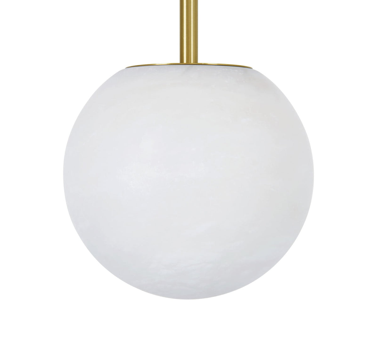 Lucente pendant light, white/brass, Ø 6.3 in, marble, G9
