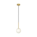 Lucente pendant light, white/brass, Ø 6.3 in, marble, G9