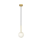 Lucente pendant light, white/brass, Ø 6.3 in, marble, G9