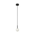 Lucente pendant light, white/black, Ø 3.9 in, marble, G9