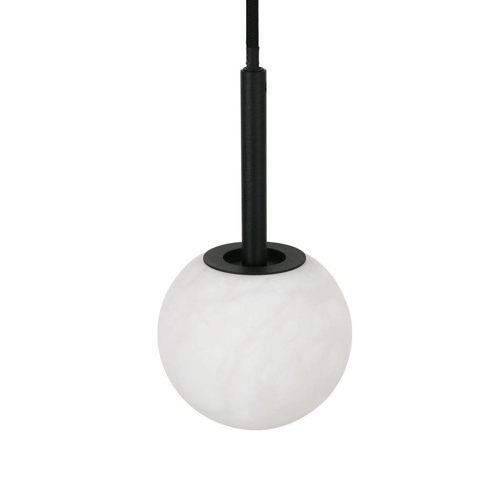 Lucente pendant light, white/black, Ø 3.9 in, marble, G9