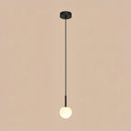 Lucente pendant light, white/black, Ø 3.9 in, marble, G9