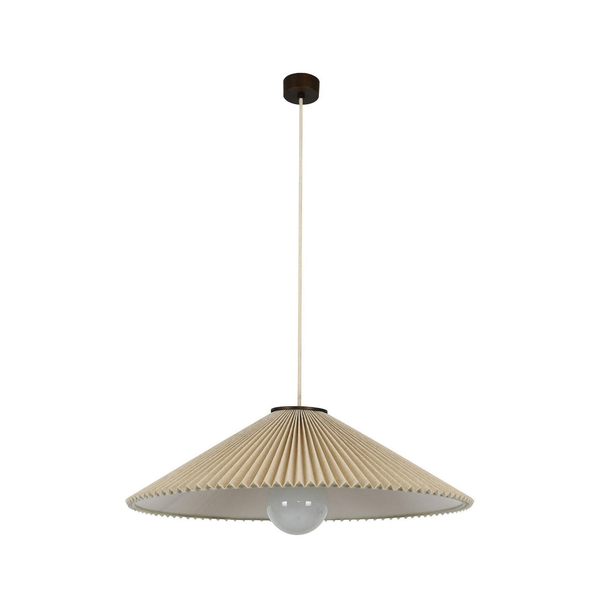 Amore pendant light, beige, Ø 25.6 in, fabric, E26